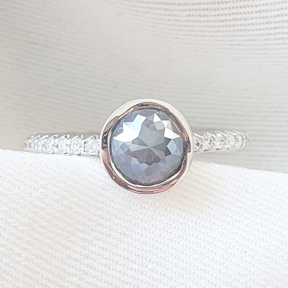 Diamond Engagement Ring 14K White Gold 1.02 TCW - Picture 2 of 9